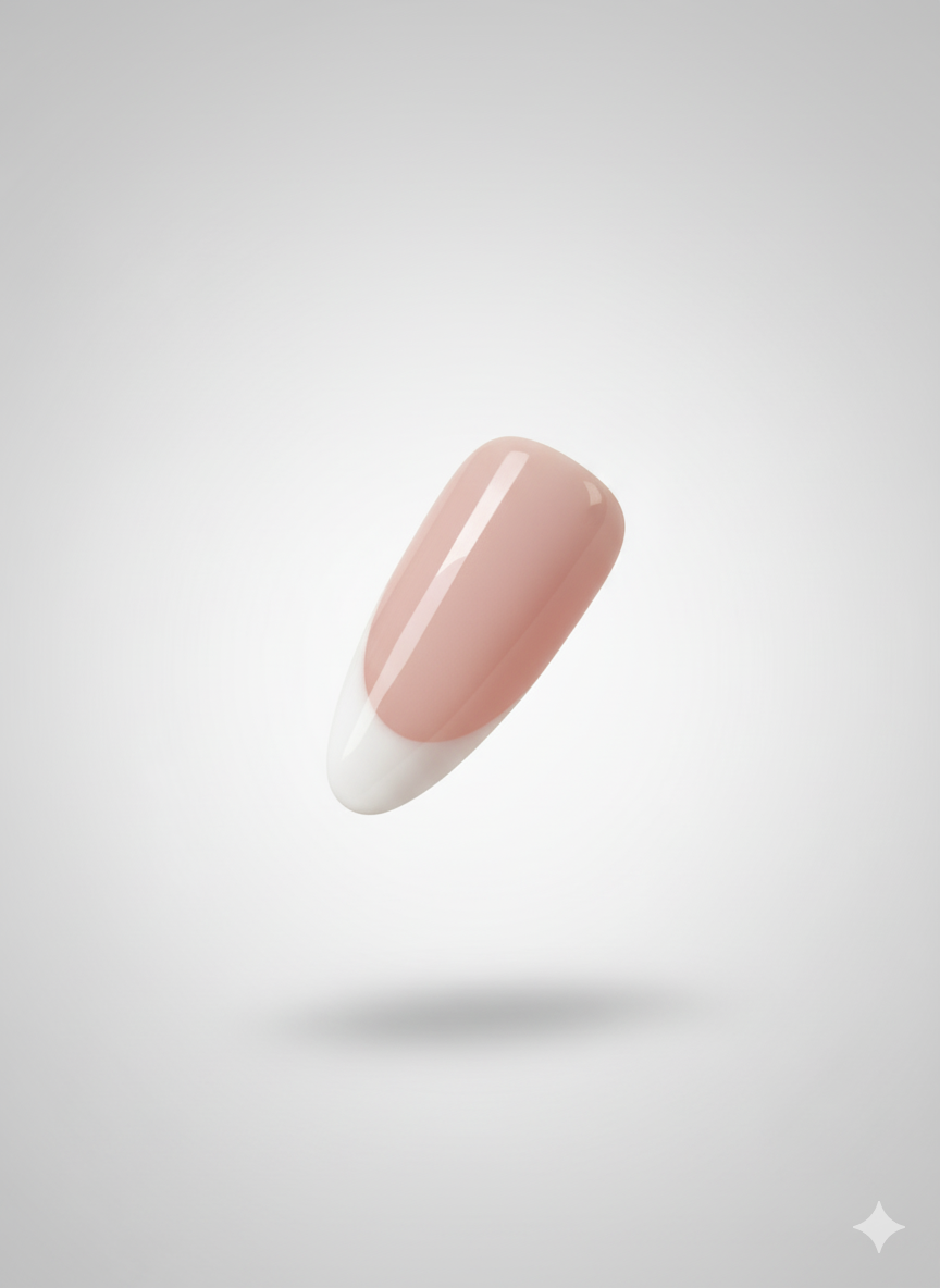Almond french tip press on