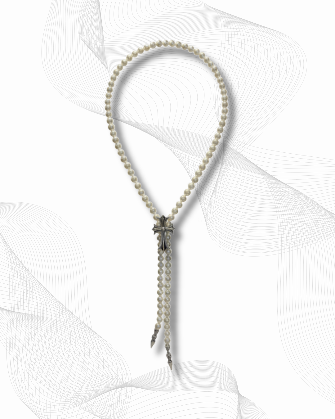 C Heart X mikimoto pearls necklace